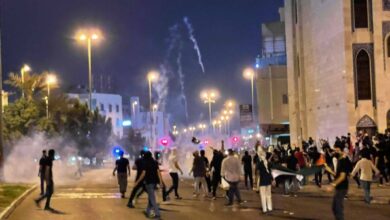 منظمة حقوقية توثق: البحرين تقمع التظاهرات الداعمة للقضية الفلسطينية